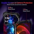 thumbnail image 4 of CASEFIV for Samsung Galaxy S24 Plus 5G Case,Glow in The Dark Three Layer Heavy Duty Shockproof Full Protection Hard Plastic Bumper+Soft Silicone Protective Case,Blue, 4 of 8