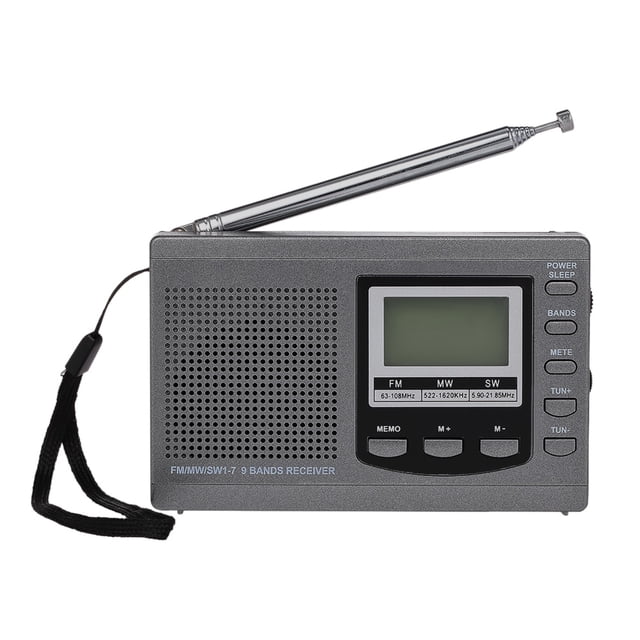 Radio FM / AM / SW Receptor de radio estéreo digital multibanda Pantalla de tiempo de sali MABOTO Equipo de radio