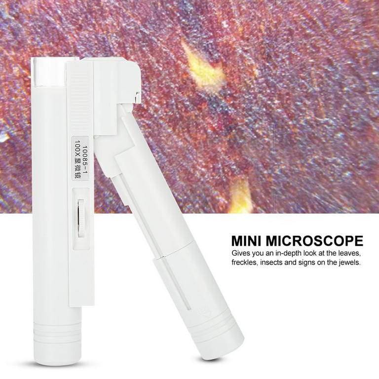100x Mini Microscope Led Magnifier Microscope Jewelers Loupe
