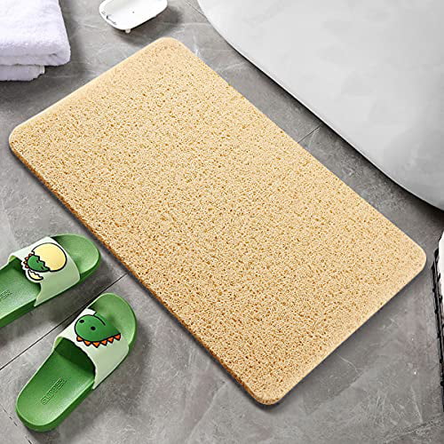 Non Slip Comfort Bathtub Mats with Drain Quick Drying 24x16 Inch PVC Loofah Bathroom Mats for Wet Areas Phthalate Free Shower UMCHORD Soft Textured Bath Tub Mat 