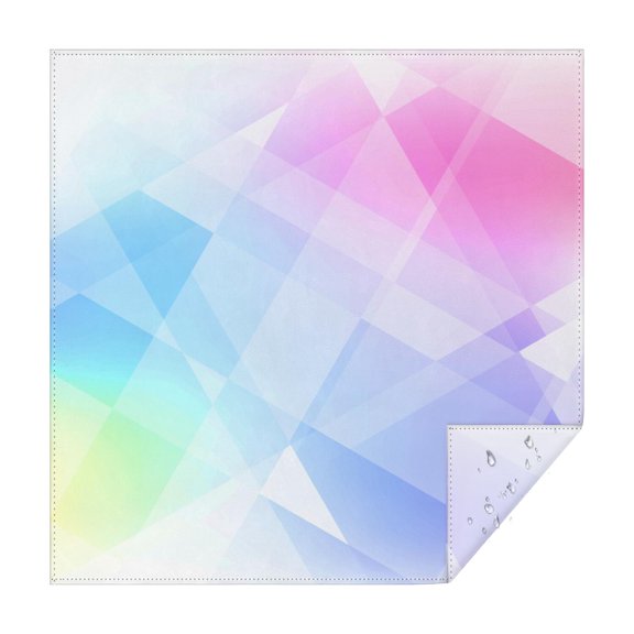 60x60in(152x152cm) Square Tablecloth, Waterproof Polyester Table Cover, Wrinkle Resistant & Washable Fabric for Dining, Kitchen, Picnic, Abstract Geometry Print
