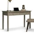 thumbnail image 2 of Atlin Designs Solid Wood 2-Drawers Warm Shaker Computer Desk in Distressed Gray, 2 of 6