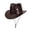 Brown, variant on Cowboy Hat for Women and Men Striped And Checked Print Jazz Style Cowboy Hat Suitable For Parties Stage Performances Black One Size