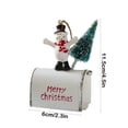 thumbnail image 3 of Puntoco Adornos colgantes con pintura de hierro para buzón de muñeco de nieve navideño, decoraciones navideñas, 3 of 6