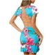thumbnail image 4 of ICHUANYI Clearance Women's Summer Fashion Open Back Ruffled Corns Bandage Dress(Sky Blue, M) ICHUANYI WER2023081403125, 4 of 9