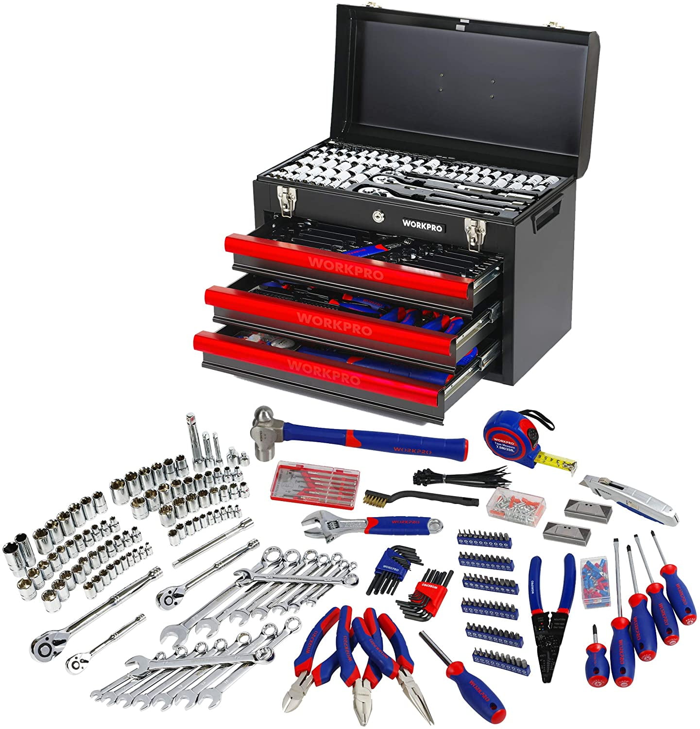 Craftsman 320 Piece Mechanic's Tool Set With 3 Drawer Case Box #311 254 230 