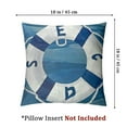 thumbnail image 4 of Blue and White Ship Life Preserver Pillow Case, 4 of 7