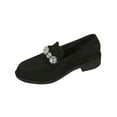 thumbnail image 2 of Wowcloth Women's Fashion Casual Loafer Shoes – Solid Color Rhinestone Round Toe Slip-On with Low Chunky Heel for Versatile Year-Round Wear, 2 of 8