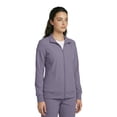 thumbnail image 4 of Natural Uniforms Women’s Zip-Front Warm-Up Jacket – 4-Way Stretch, Moisture-Wicking, Contemporary Fit–Medical Scrubs Jacket (Charcoal, Small), 4 of 7