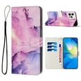 thumbnail image 1 of TECH CIRCLE Case For iPhone 12 Pro/12,Stylish Painted Marble PU Leather and Soft TPU Shockproof Flip Wallet Stand Cover with Detachable Wrist Strap.For iPhone 12 Pro / 12 6.1",Purple, 1 of 11