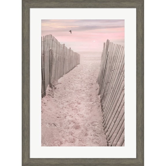 Great Art Now Pink Beach Sunrise by Lori Deiter, Framed Wall Art, 25W x 33.5H