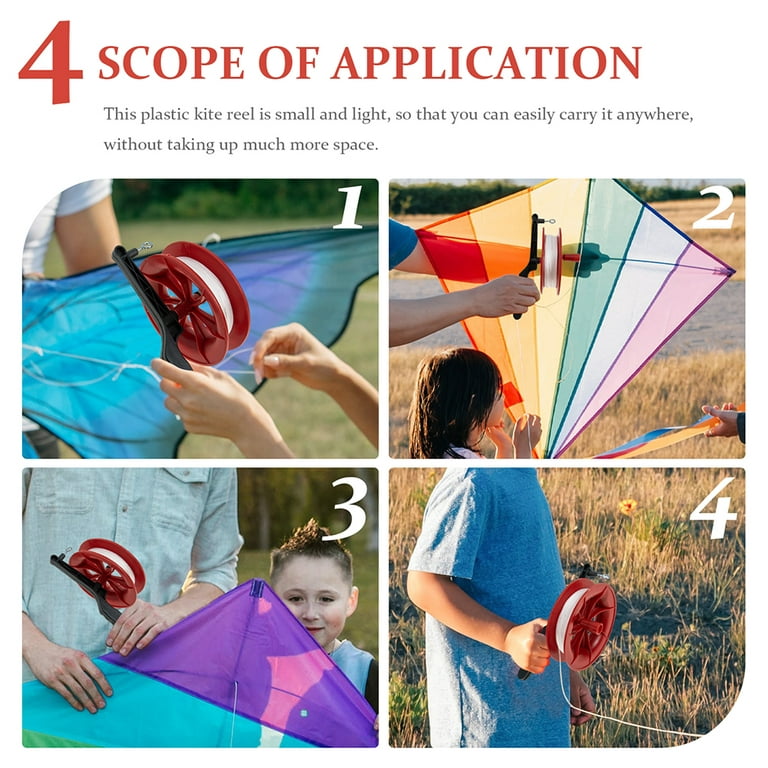 Kite Winder Reel Flying String Outdoor Spool Line Winding Wheel Spools  Liner Kites Grip Handle Accessory 