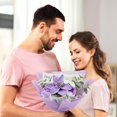 thumbnail image 4 of Wrapped Crochet Flowers Bouquet with Crochet Flowers of Lily & Rose for Home Decorations, Graduation Gifts, Anniversary Gifts, Get Well Gifts, Gift for Women Mom, 4 of 6