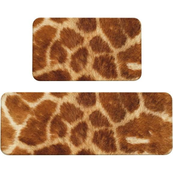 Royal Stewart Tartan Kitchen Mats Set of 2, Home Decor Kitchen Rugs for Floor - 17x29 and 17x47 Inch