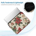 thumbnail image 2 of FORMRS 15"-15.6" Laptop Sleeve Protective Case Soft Carrying Quilted Computer Bag Cover, Christmas Poinsettia, 2 of 7