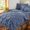 Indigo Blue, variant on King Size 7-Piece Pintuck Comforter Set, Indigo Blue All Season Bedding Includes Comforter, Flat Sheet, Fitted Sheet, Pillowcases & Pillowshams
