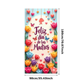 thumbnail image 3 of Decorative Design Happy Mother's Day Banner Floral Pattern Heart Motif Colorful Flowers for Mother's Day Celebration Party Decoration Event, 3 of 8