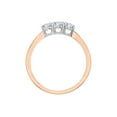 thumbnail image 2 of KATARINA Three Stone Diamond Engagement Ring in 10K Rose Gold (1/2 cttw, I-J, I1-I2) (Size-5), 2 of 3