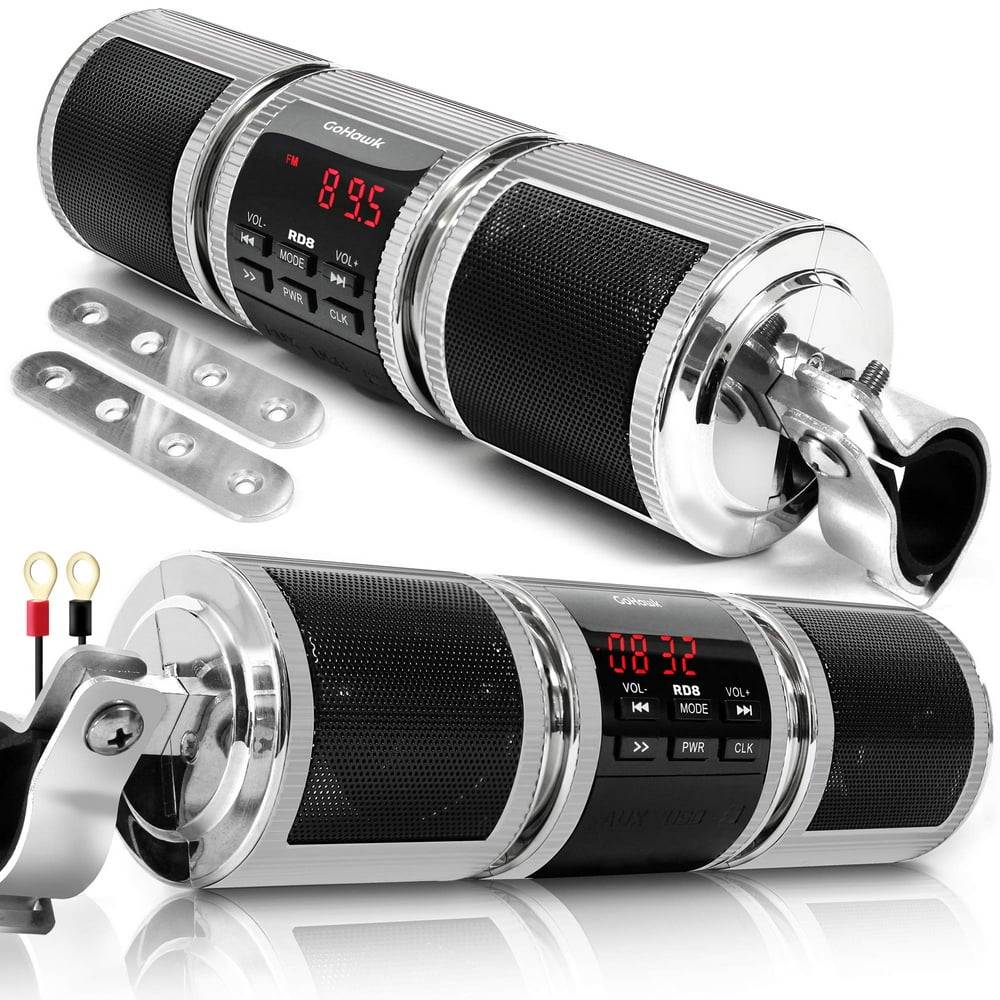 GoHawk RD8 Gen.2 Waterproof Bluetooth Motorcycle ATV Stereo Speakers
