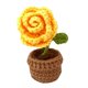 thumbnail image 4 of Centros de mesa Flores De Ganchillo Hechas A Mano Mini Flores En Maceta Maceta Accesorios Para Automóviles Amarillo Fanmusic Centros de mesa, 4 of 7