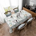 thumbnail image 4 of Spring Flowers Rectangle Tablecloth, Yellow Pink Floral Leaves Country Farm Plants Waterproof & StainResistant Tablecloth, Washable Oil-proof Table Cover for Dining/Party/Wedding/Buffet 52x70 In, 4 of 9