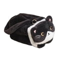 thumbnail image 2 of Porta pañuelos de coche de peluche de gato, suave, fácil de instalar, decorativo, bonita bandeja para pañuelos. Negro, 2 of 9