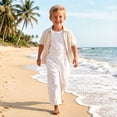 thumbnail image 6 of Favoffer Casual Pants Kids Solid Thin Loose Fit Summer Bottoms Elastic Waist Sports Long Pants Comfortable Daily Wear for Outdoor Play Home Relax Travel Vacation Indoor Leisure 1-10Y, 6 of 7
