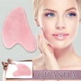 thumbnail image 1 of PVCS Natural Pink Crystal Jade Heart-Shaped Scraping Board For Face And Body Beauty, 1 of 6