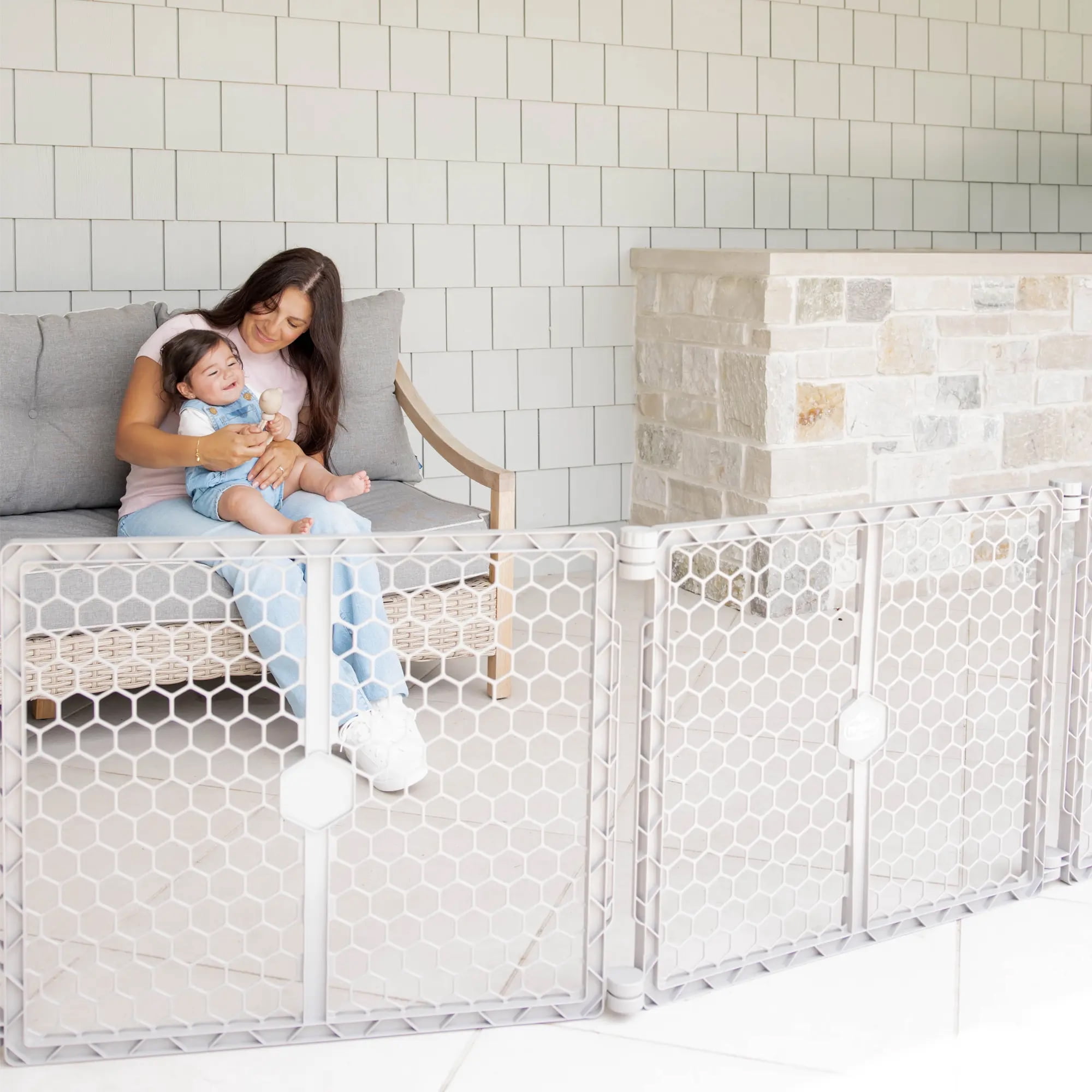 Regalo 2-in-1 Super Wide Baby Gate & Play Yard, 192”, Ages 6–24 Months