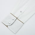 thumbnail image 7 of COEVALS CLUB Men's Embroidered Western Cowboy Long Sleeve Pearl Snap Two Pockets Casual Button up Shirts White 1-02 Large, 7 of 7
