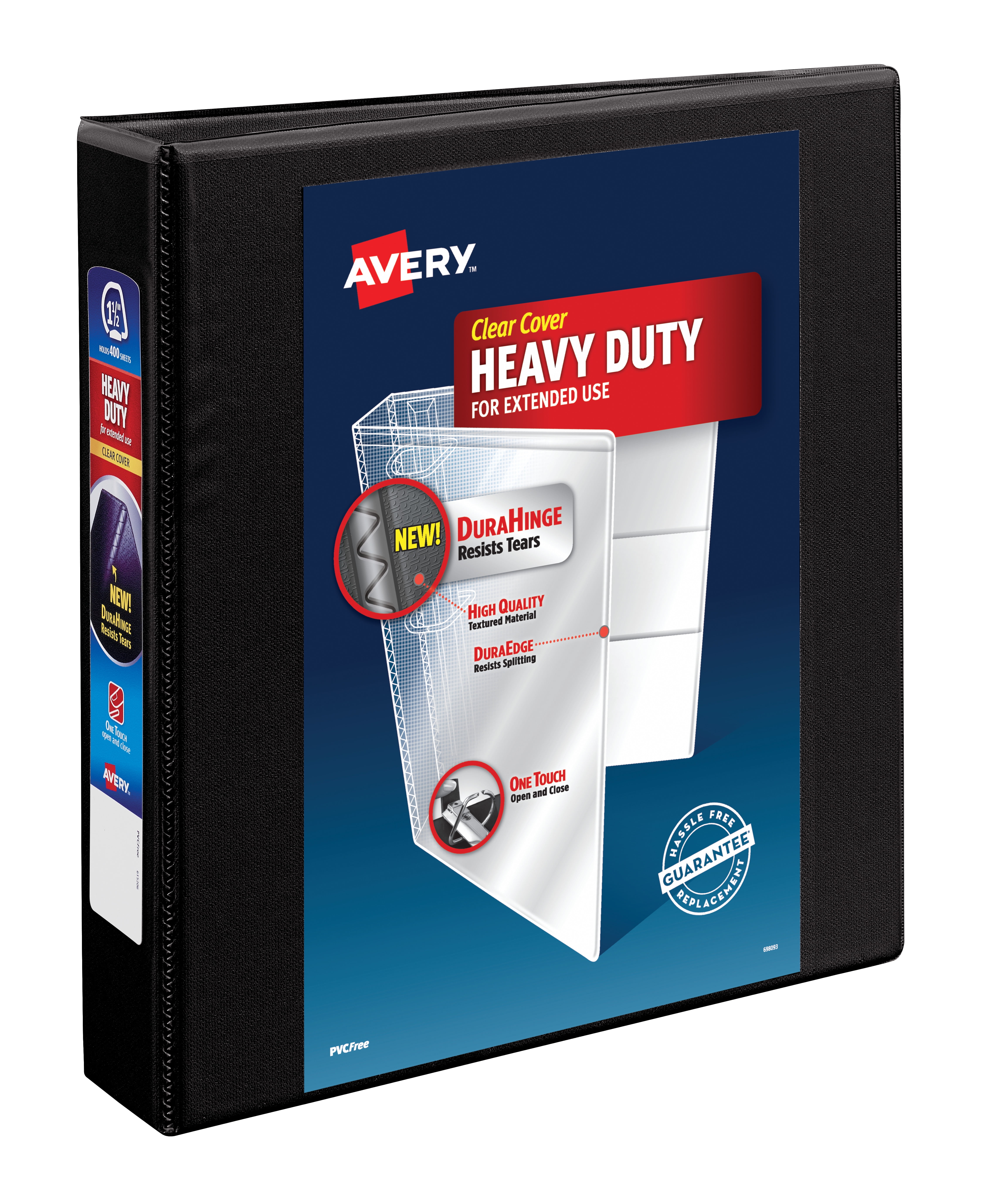 Black 79986 Avery Heavy-Duty Binder with 5-Inch One Touch EZD Ring
