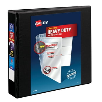 Avery Heavy Duty View Binder, Black, 1.5-Inch, Slant Ring, One-Touch, 375 Sheets (79307)
