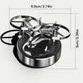 thumbnail image 5 of end Solar Car Freshener Aircraft Rotating Diffuser Aromatherapy Fragrance Car Perfume Decor AlloyABS Interior, 5 of 7