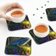 thumbnail image 5 of Kdxio Cute Blue Frog Funny Coasters,4 Pcs Leather Coasters,Housewarming Gifts,Protect Furniture from Water Marks Scratch and Damage, 5 of 6