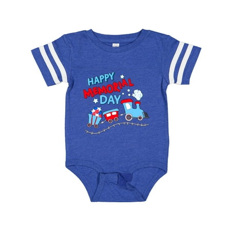

Inktastic Happy Memorial Day Train Gift Baby Boy or Baby Girl Bodysuit