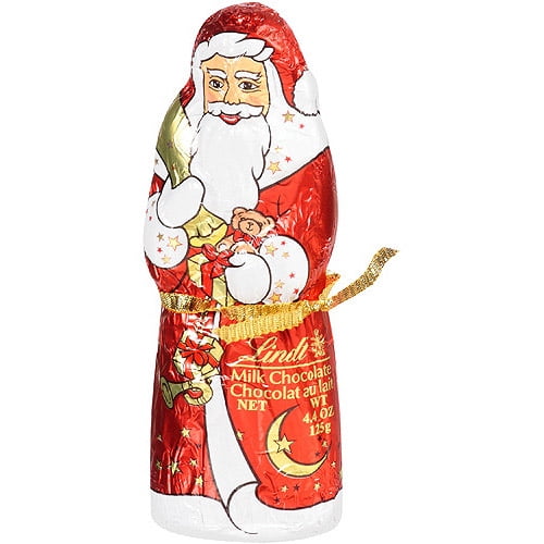 Lindt Santa Milk Chocolate, Christmas Chocolate, 4.4 oz.