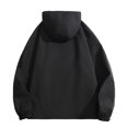 thumbnail image 3 of Fengqque Men's Outdoor Waterproof Jacket Lightweight Windproof Rainproof Outdoor Jacket Sports Windbreaker Suit Hooded Coat Youth Sports Long Windbreaker Middle-aged Business Jacket, 3 of 3