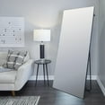 thumbnail image 2 of CosmoLiving by Cosmopolitan 31" x 69" Silver Metal Floor Mirror with Stand, 2 of 8