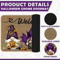 thumbnail image 4 of Halloween Gnome Doormat Holiday Decoration Welcome Door Mat Rubber Backing Front Porch Rugs Entrance Floor Mat Boo Bat Pumpkin Home Decor Carpet Indoor and Outdoor, 30 x 17 Inch (Gnome), 4 of 6