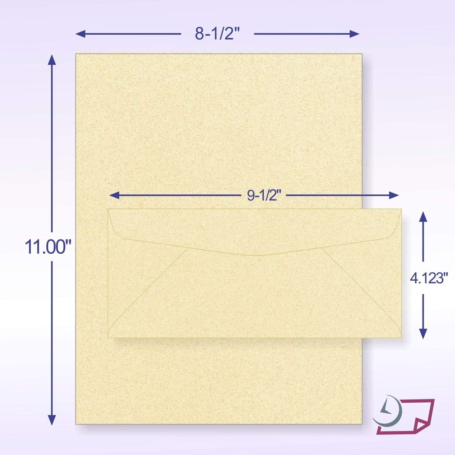 NextFiber 8-1/2" x 11" Letter Heads & #10 Reg. Envelopes Create invitations, Certificates, Events, Parties, Birthday, Showers, Proposals, Presentations, Resumes and much more Cream