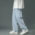 thumbnail image 4 of Wide-leg Straight Pants Spring and Summer Retro Jeans for Men 2024 New Hong Kong Style Solid Color Trendy Brand Loose, 4 of 7