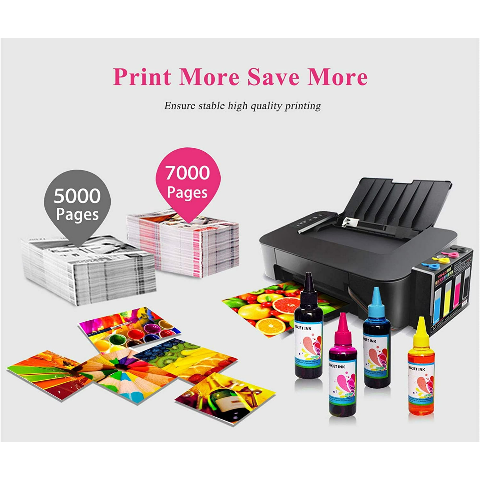 Kit Complet De Recharge D'encre Universel Pour Imprimante HP - 4 Couleurs - Neuf