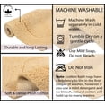 thumbnail image 4 of Home Weavers Hampton Crochet Bath Mat Collection 100% Cotton Tufted Bath Rug, Extra Soft and Absorbent Bath Rugs, Machine Wash, bath rug for Bathroom, 18"x18" Lid Cover, Yellow, 4 of 4