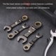 thumbnail image 5 of Uxcell 2Pcs Flex Head Stubby Ratcheting Combination Wrench 15mm Métrico 72-Dientes Acero CR-V Niquelado, 5 of 6