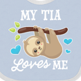 thumbnail image 4 of Inktastic My Tia Loves Me with Sloth and Hearts Boys or Girls Baby Bib, 4 of 4