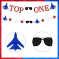 thumbnail image 7 of Fighter Jet Themed First Birthday Party Decorations Aircraft Top One 1st Birthday Banner Cake Topper Red and Blue Latex Balloons Set for Boys Airplane 1st Birthday Supplies, 7 of 7