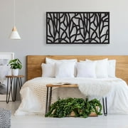 Grid Axcents Decorative Privacy Lattice Panel 2ft. x 4 ft. (Black Willow)