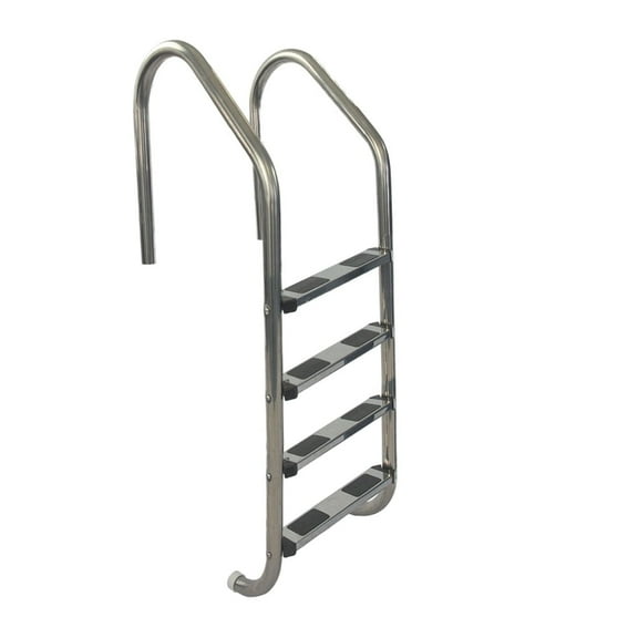 Aqua Select Stainless Steel Inground Swimming Pool 4 Step Ladder with Stainless Steel Steps