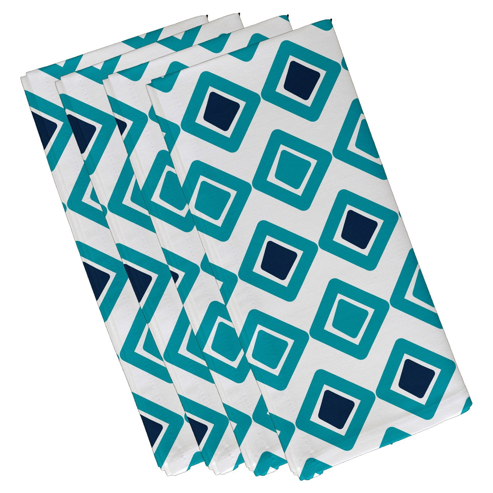 Simply Daisy 19" x 19" Diamond Jive 2 Geometric Print Napkin (Set of 4)