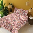 thumbnail image 2 of Ambesonne Butterflies Fitted & Flat Sheet with Shams 4 Pcs Set, Butterfly Spring Forest, Calking, Coral Salmon Dried Rose, 2 of 5